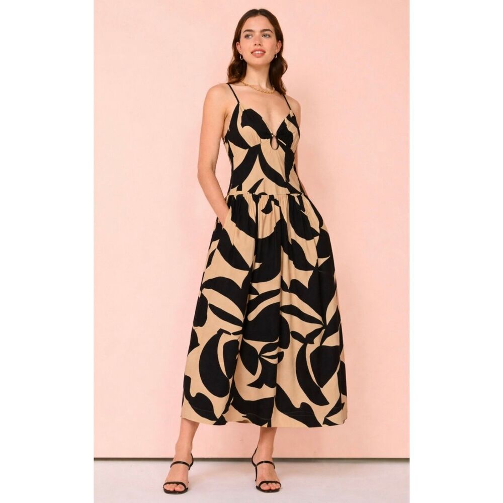 Mon Renn Surreal Midi Dress